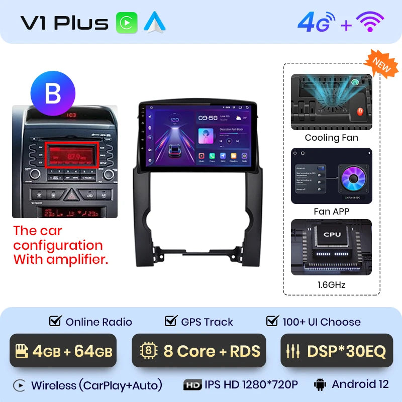 Junsun V1pro AI Voice 2 din Android Auto Radio For Kia Sorento 2 XM 2009 - 2012 Carplay Car Multimedia GPS 2din autoradio
