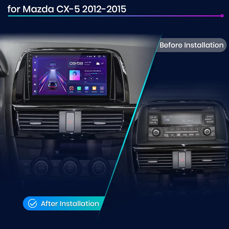 Junsun V1pro AI Voice 2 din Android Auto Radio For Mazda CX-5 2012-2015  Carplay 4G Car Multimedia GPS 2din autoradio