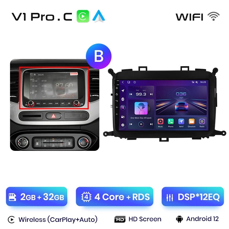 Junsun V1pro AI Voice 4G Carplay Android Auto Multimedia Player For Kia Carens 2013-2018 2din Car Radio GPS autoradio bluetooth
