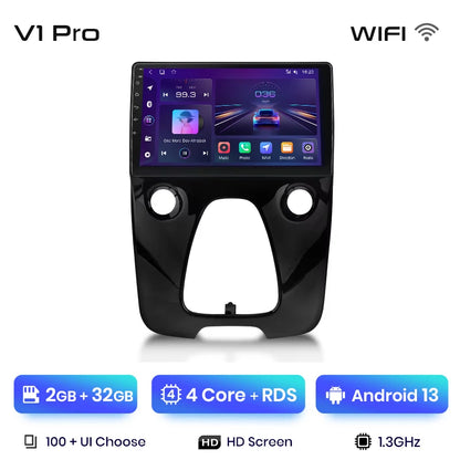 Junsun V1 Plus Car Radio For Peugeot 108 Citroen C1 Toyota Aygo 2014 - 2021 wireless CarPlay Android Auto No 2 din 2din DVD