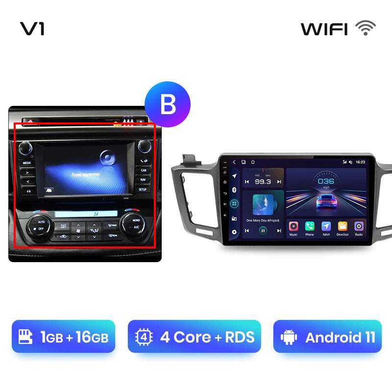 Junsun V1pro AI Voice 2 din Android Auto Radio for Toyota RAV4 RAV 4 2012 - 2018 Carplay 4G Car Multimedia GPS 2din autoradio