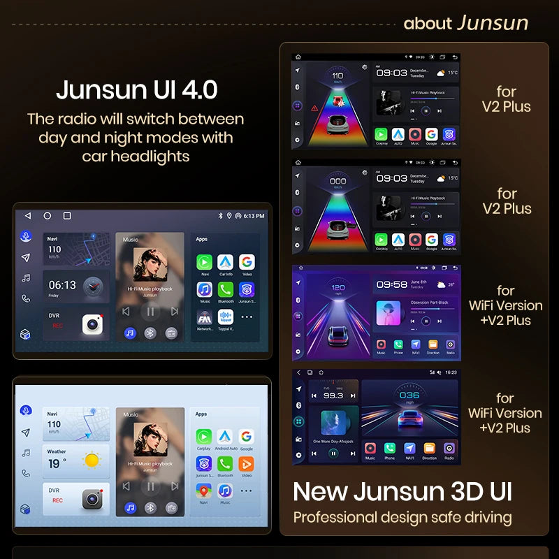 Junsun inalámbrico CarPlay Android Auto Radio para Volkswagen VW MQB POLO VI Jetta MK7 T6 Bora 2018, 2019, 2020, 2021 4G 2 din RDS BT 