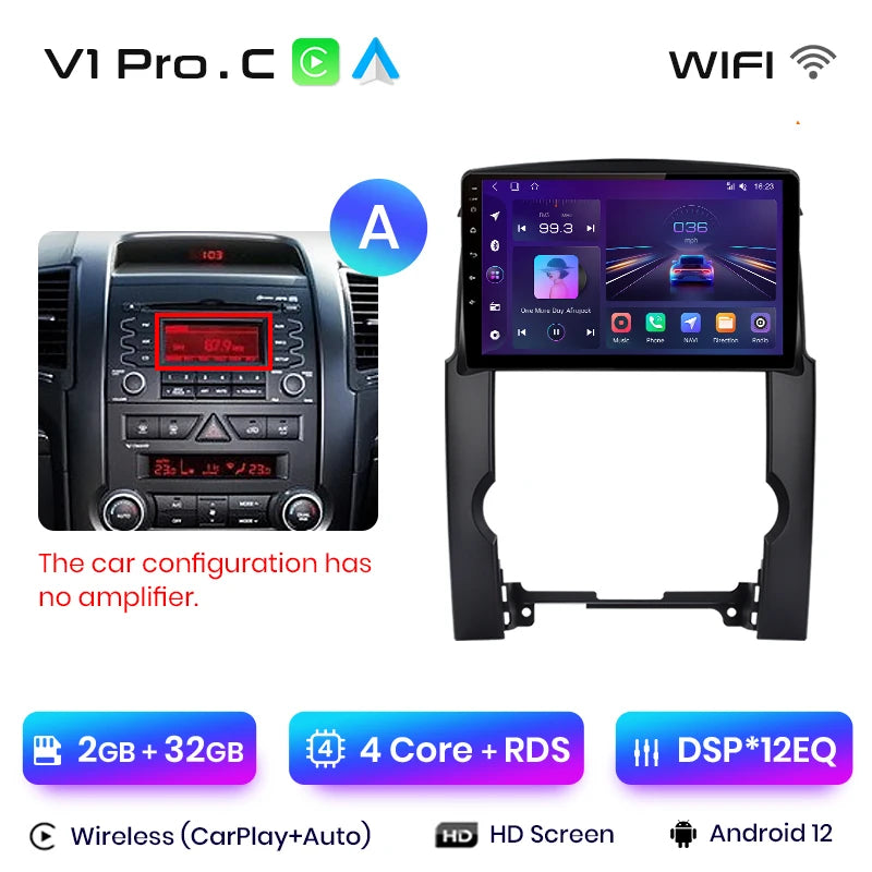 Junsun V1pro AI Voice 2 din Android Auto Radio For Kia Sorento 2 XM 2009 - 2012 Carplay Car Multimedia GPS 2din autoradio - Junsun Official Store