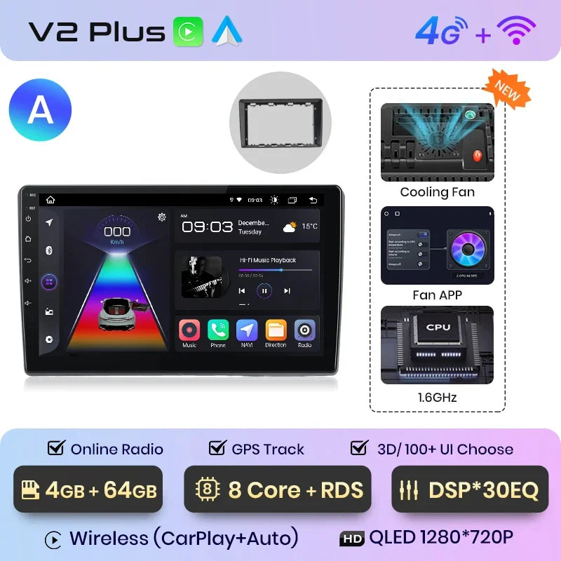 Junsun Wireless CarPlay Android Auto Car Radio Multimedia For VW Passat B5 B6 2004-2010 GPS Intelligent Systems Smart Autoradio - Junsun Official Store