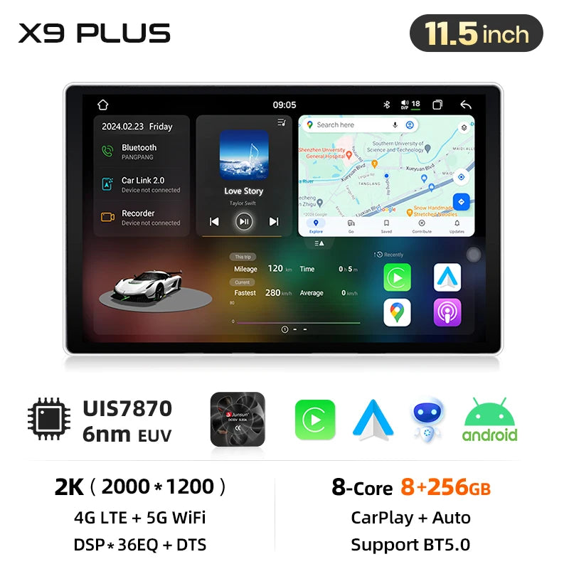 Junsun Wireless CarPlay Car Radio For Audi TT MK2 8J 2006-2014 Android Multimedia
