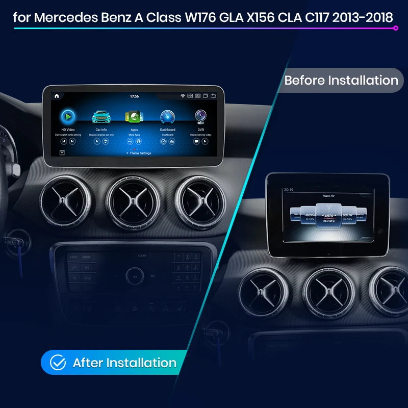 Junsun Car Radio Multimedia For Mercedes Benz A Class W176 GLA CLA X156 C117 NTG 4.5 5.0 Wireless CarPlay Android Auto 4G WiFi