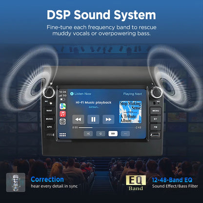 Junsun Wireless CarPlay Car Radio For Fiat Ducato 2015 2016 2017-2020 Android Multimedia