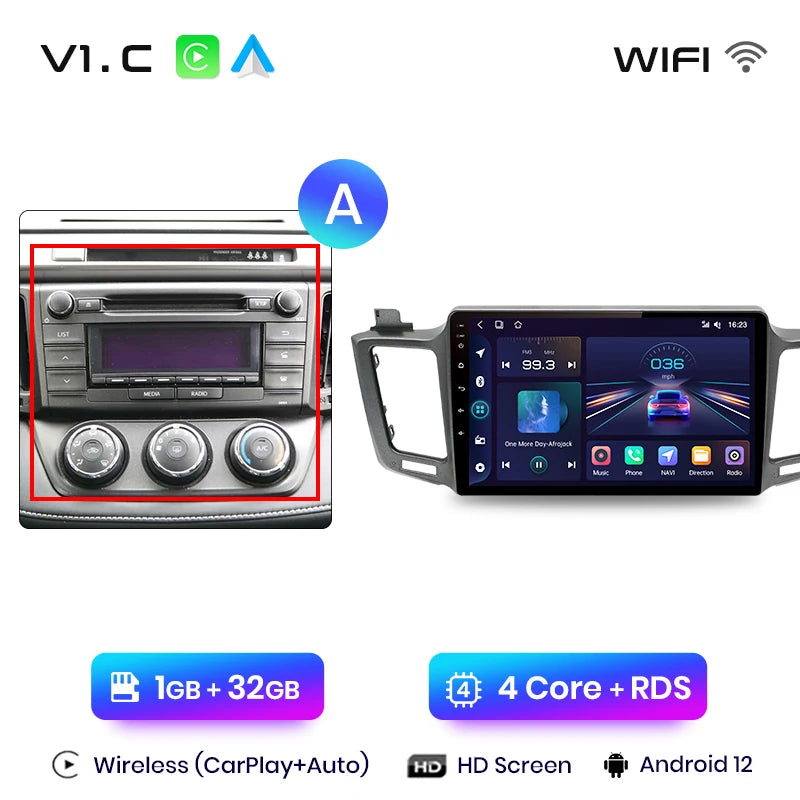 Junsun V1pro AI Voice 2 din Android Auto Radio for Toyota RAV4 RAV 4 2012 - 2018 Carplay 4G Car Multimedia GPS 2din autoradio - Junsun Official Store