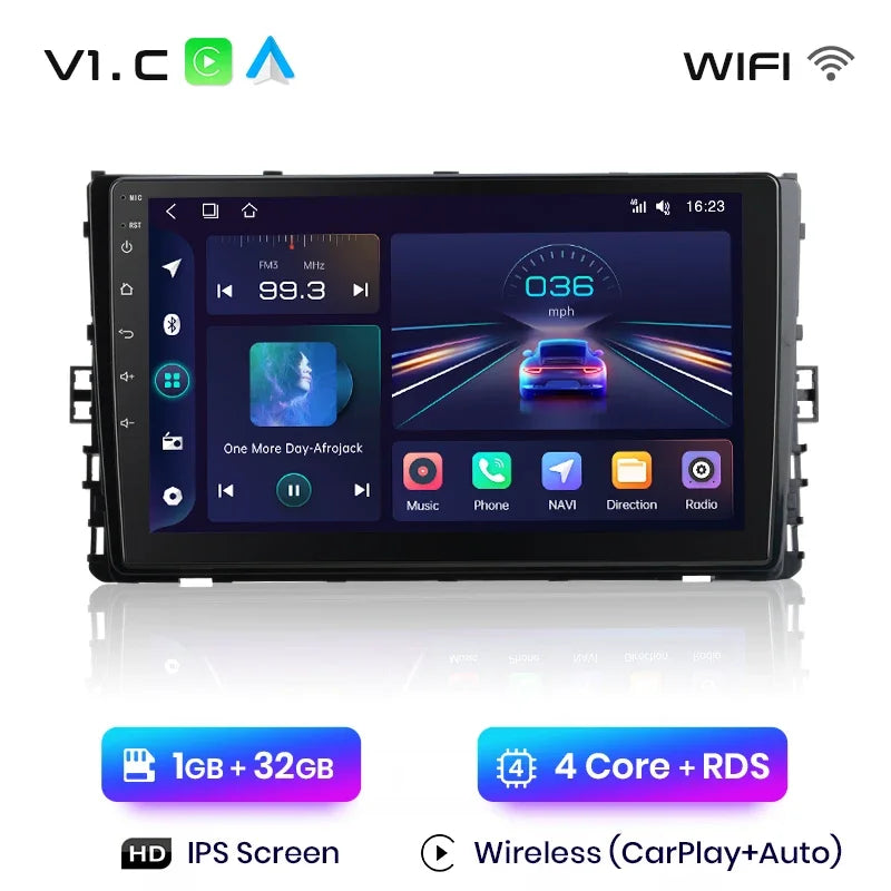 Junsun Wireless CarPlay Android Auto Radio For VOLKSWAGEN LAVIDA PLU 2018 Car Intelligent Systems RDS BT WiFi 2 din