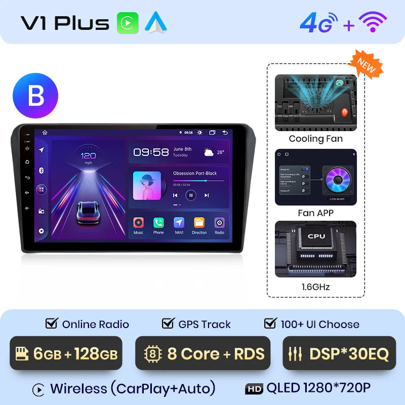 Junsun V1pro AI Voice 2 din Android Auto Radio For Toyota Avensis T25 2002 - 2008  Carplay Car Multimedia GPS 2din autoradio