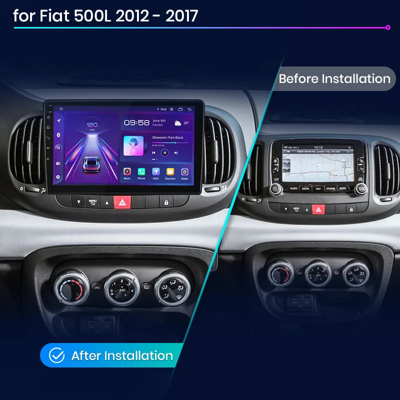 Junsun V1pro AI Voice 2 din Android Auto Radio For Fiat 500L 2012-2017 Carplay 4G Car Multimedia GPS 2din autoradio