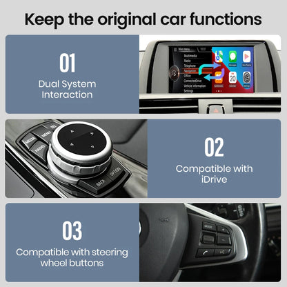 Junsun Wireless CarPlay Android For BMW NBT CIC System 1 2 3 4 5 Series X1 X3 X4 X5 F20 F21 F30 F31 F34 F10 F48 F25 F26 F10 E84