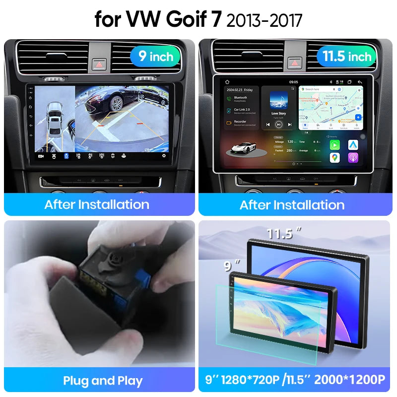 Junsun Wireless CarPlay Car Radio For VW Golf 7 mk7 2013-2017 Android Multimedia - Junsun Official Store