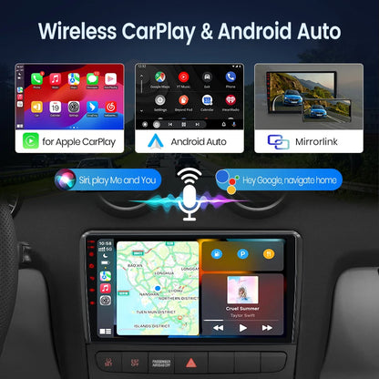 Junsun Wireless CarPlay for Apple Android Auto Car Radio GPS for Alfa Romeo Giulietta 2010-2014 Multimedia RDS 4G WiFi Screen Stereo