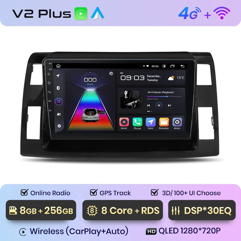 Junsun Drahtlose CarPlay Android Auto Radio Für Toyota Previa XR50 3 III Estima 2006-2019 Auto Intelligente Systeme RDS BT WiFi 