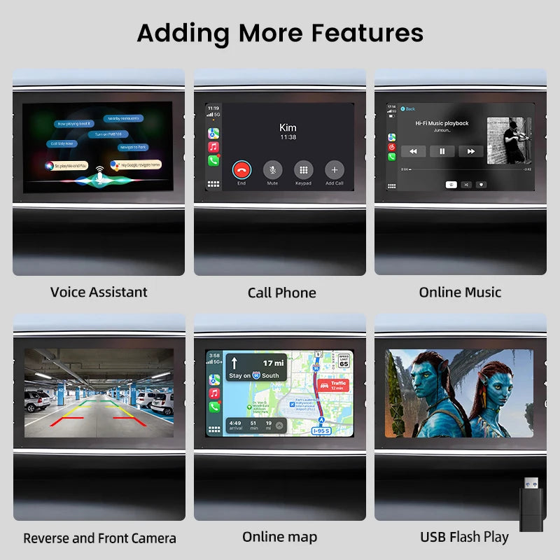 Junsun Wireless Carplay Android Auto Decoder Module for Peugeot Citroen SMEG MRN Picasso C4 C5 DS4 DS3 308 508 208 3008