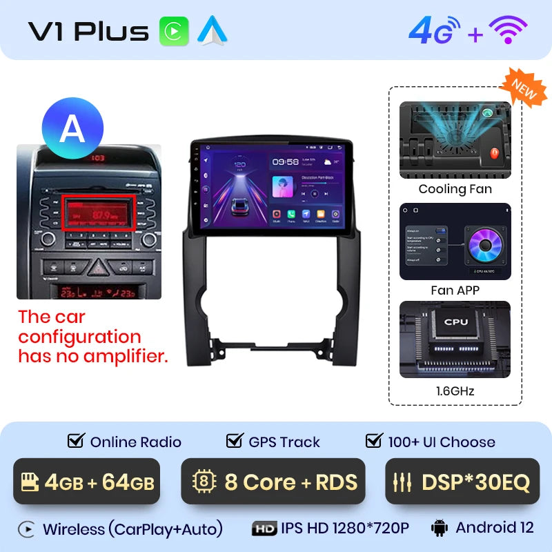 Junsun V1pro AI Voice 2 din Android Auto Radio For Kia Sorento 2 XM 2009 - 2012 Carplay Car Multimedia GPS 2din autoradio - Junsun Official Store