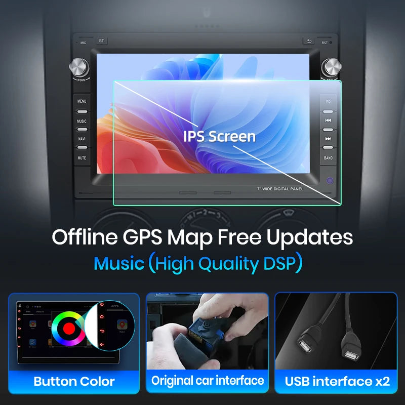 Junsun Wireless CarPlay Car Radio For VW Golf 4 Passat POLO Transport T5 Multivan Seat Jetta Android Multimedia - Junsun Official Store