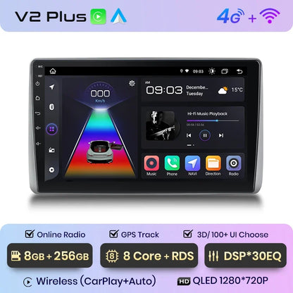 Junsun Wireless CarPlay Android Auto Radio For Nissan Sentra Almera 2000 2001-2006 Car Intelligent Systems RDS BT WiFi 2 din