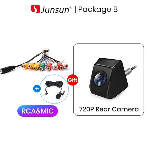 Junsun Autoradio-RCA-Ausgangskabel Aux-In-Adapterkabel mit Mikrofon Autozubehör 