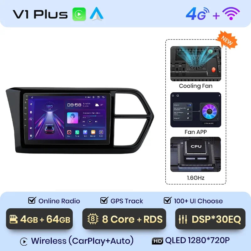 Junsun Wireless CarPlay Android Auto Radio For VOLKSWAGEN JETTA VS5 2019+ Car Intelligent Systems RDS BT WiFi 2 din