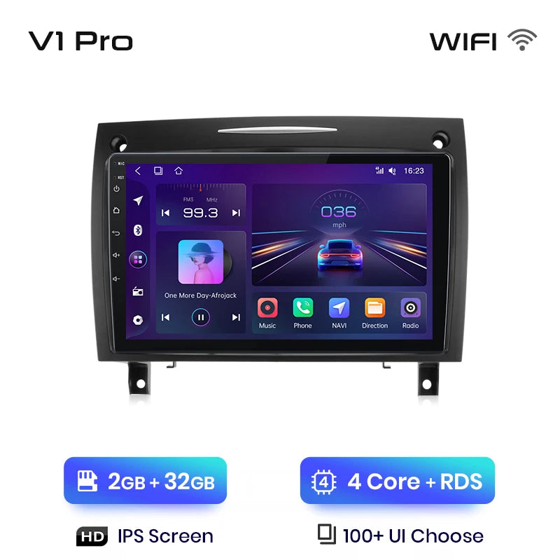 Junsun V1 CarPlay Android Auto Radio For Mercedes Benz SLK Class R171 2004-2011 SLK 200 280 300 350 Car Multimedia autoradio