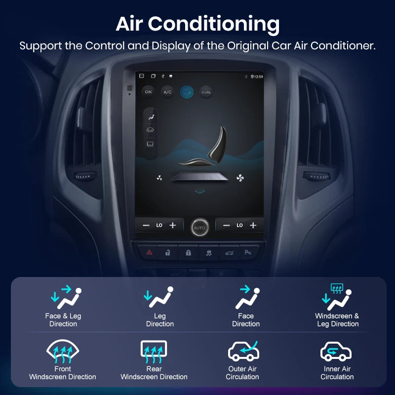 Junsun Tesla Style Android Auto Wireless Carplay Car Radio Multimedia For Opel Astra J Vauxhall Buick Verano 2009-2013 no 2din