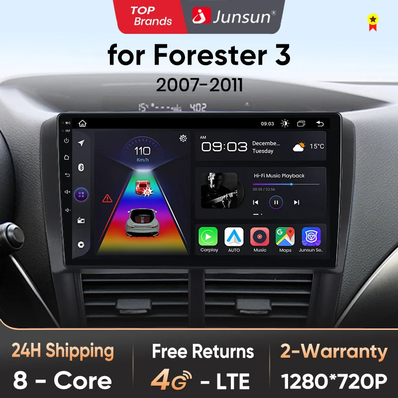 Junsun V1pro AI Voice 2din Android Auto Radio for Subaru Forester 3 SH Impreza 2007-2013 Carplay 4G Car Multimedia GPS autoradio - Junsun Official Store