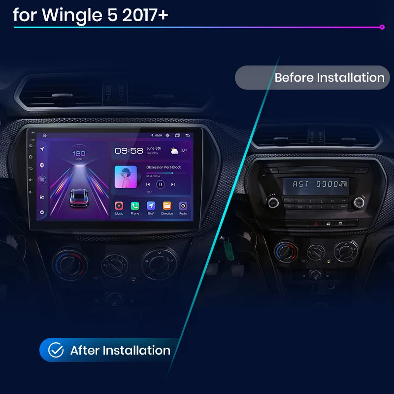 Junsun V1pro 2 Din Android Auto Radio for Great Wall Wingle 5 2017 2018 2019 2020 2021 Car Multimedia Autoradio