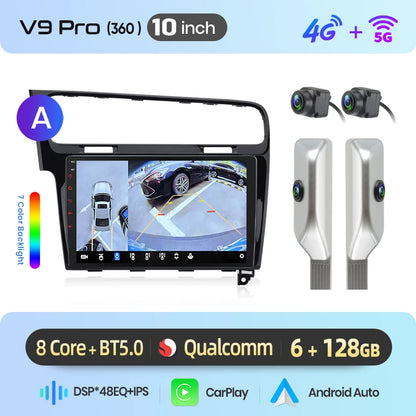 Junsun Wireless CarPlay Car Radio For VW Golf 7 mk7 2013-2017 Android Multimedia