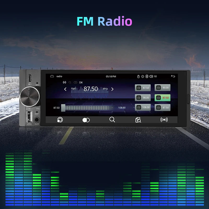 Junsun 1Din IPS 6.26/6.86 Inch Wireless Carplay Android Auto Car Radio Multimedia Video MP5 Player Touch Screen Universal Stereo