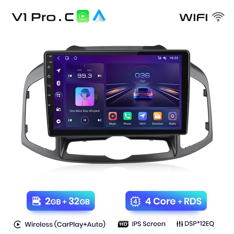 Junsun V1pro AI Voice Car Radio Android Auto Multimedia Player For Chevrolet Captiva 2011-2016 Carplay 4G 2din GPS autoradio