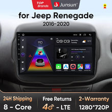 Junsun V1 AI Voice Wireless CarPlay Android Auto Radio For Jeep Renegade 2016-2020 4G Car Multimedia GPS 2din autoradio