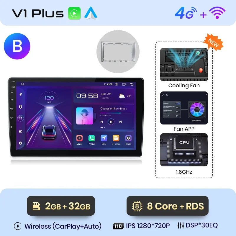 Junsun Wireless CarPlay Android Auto Car Radio Multimedia For VW Passat B5 B6 2004-2010 GPS Intelligent Systems Smart Autoradio - Junsun Official Store