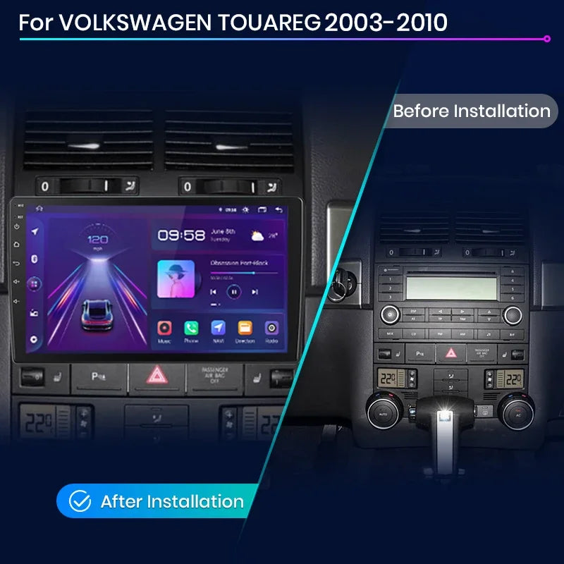 Junsun Wireless CarPlay Android Auto Radio For Volkswagen TOUAREG 2003 2004 2005-2010 Car Intelligent Systems RDS BT WiFi 2 din - Junsun Official Store