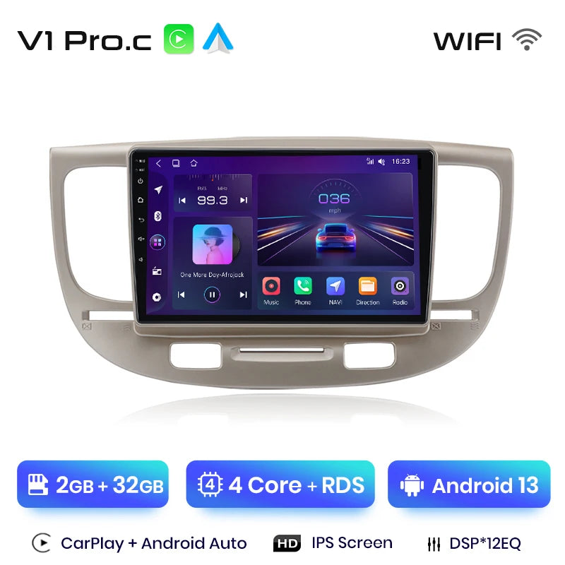 Junsun V1 Plus Car Radio For Kia RIO 2 2005 - 2011 wireless CarPlay Android Auto car intelligent systems No 2 din 2din DVD
