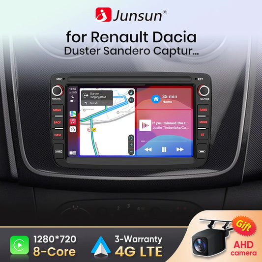 Junsun 7" Android 13 Car Radio For Renault dacia duster Sandero Captur Xray Logan 2 CarPlay Android Auto car intelligent systems