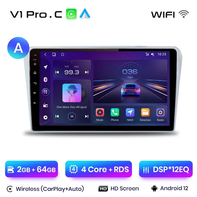 Junsun V1pro AI Voice 2 din Android Auto Radio For Toyota Avensis T25 2002 - 2008  Carplay Car Multimedia GPS 2din autoradio