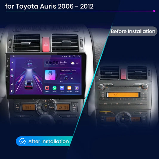 Junsun V1pro AI Stimme Android Auto Radio Für Toyota Auris E150 2006 -2012 Carplay Auto Multimedia GPS 2din autoradio 