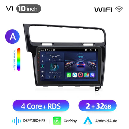 Junsun Wireless CarPlay Car Radio For VW Golf 7 mk7 2013-2017 Android Multimedia