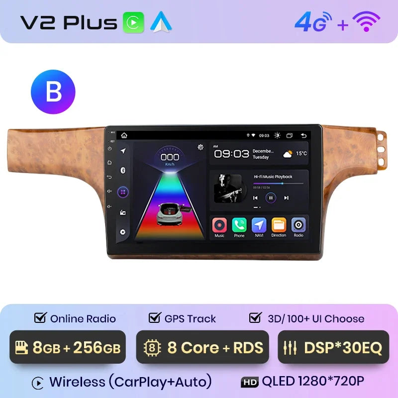Junsun Wireless CarPlay Android Auto Radio For VOLKSWAGEN LAVIDA 2007 2008 2009 2010 Car Intelligent Systems RDS BT WiFi 2 din