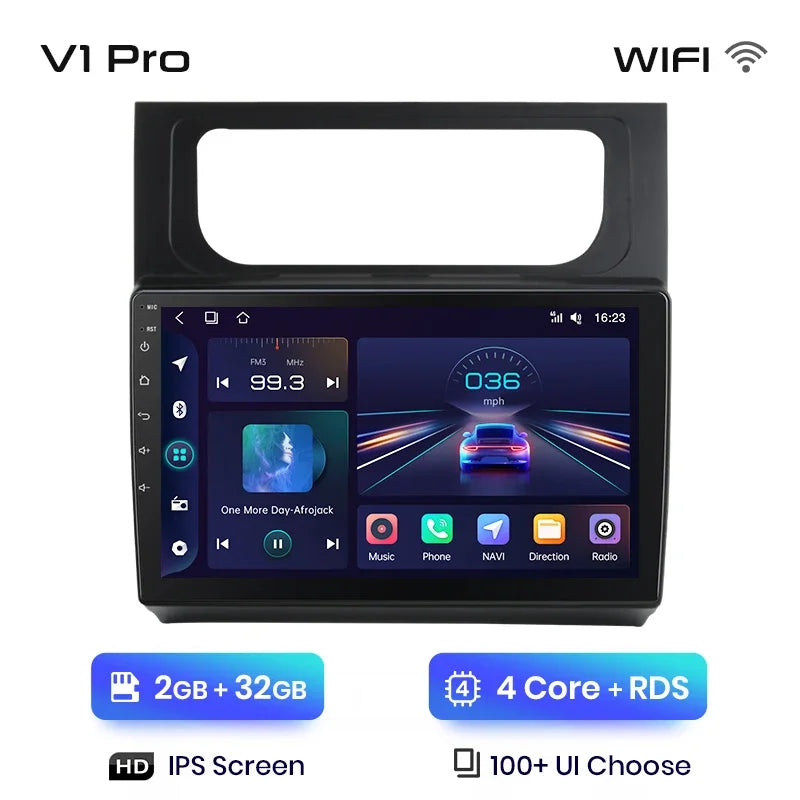 Junsun Wireless CarPlay Android Auto Radio For VOLKSWAGEN TOURAN 2011 2012 2013 -2015 Car Intelligent Systems RDS BT WiFi 2 din