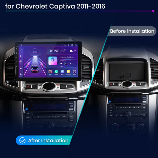 Junsun V1pro AI Voice - Radio para coche, reproductor multimedia Android Auto para Chevrolet Captiva 2011-2016, Carplay 4G, 2 DIN, GPS 
