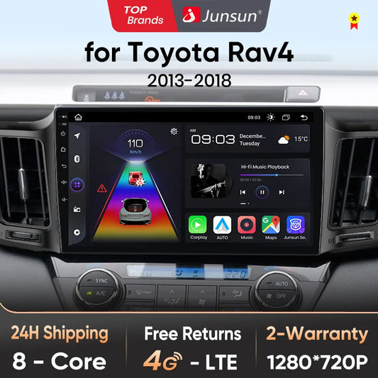 Junsun V1pro AI Stimme 2 din Android Auto Radio für Toyota RAV4 RAV 4 2012 - 2018 Carplay 4G auto Multimedia GPS 2din autoradio 