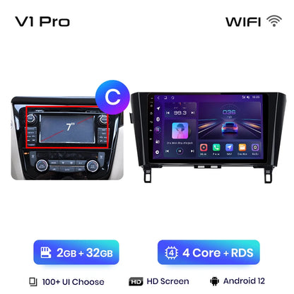 Junsun V1 Drahtloses CarPlay Android Autoradio für Nissan Qashqai J11 X-Trail 3 T32 2013-2017 Auto-Multimedia-GPS 2din Autoradio 