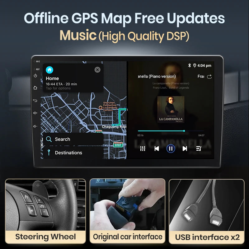 Junsun Android Wireless CarPlay Auto Car Radio For Peugeot 308 308SW 408 2012-2020 Car Intelligent Systems DSP SWC RDS GPS FM BT