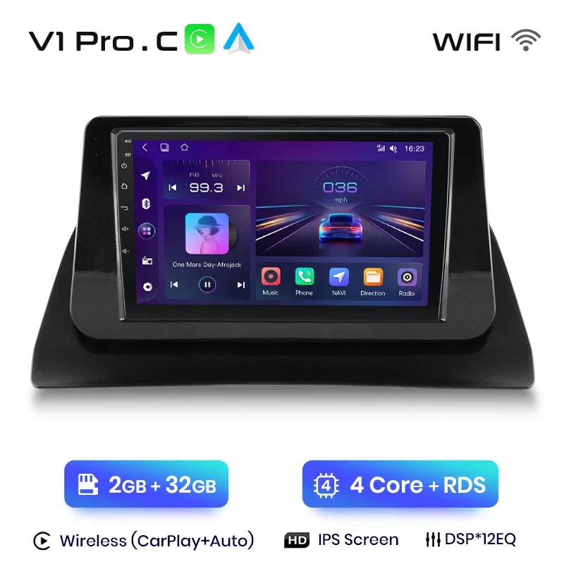 Junsun Wireless CarPlay Android Auto Car Radio For Renault Kangoo 2008 2009 2010 2011 2012-2018 Intelligent Systems Multimedia