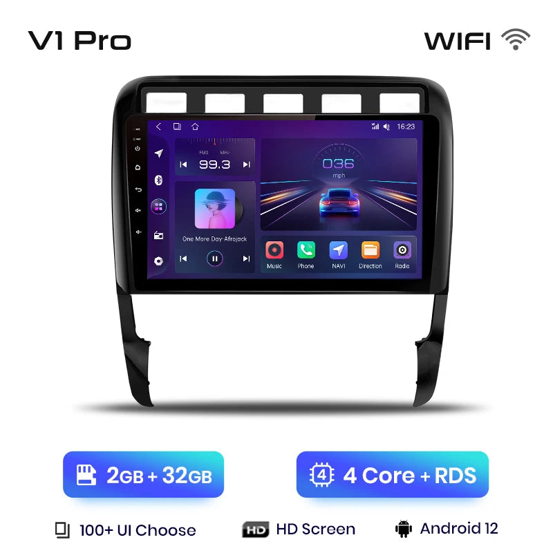 Junsun V1 AI Voice Wireless CarPlay Android Auto Radio For Porsche Cayenne 1 9PA 2002-2010 4G Car Multimedia GPS 2din autoradio