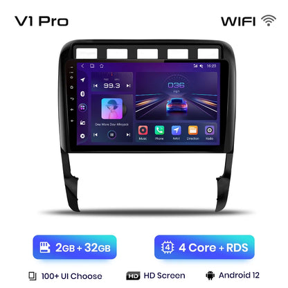 Junsun V1 AI Voice Wireless CarPlay Android Auto Radio For Porsche Cayenne 1 9PA 2002-2010 4G Car Multimedia GPS 2din autoradio