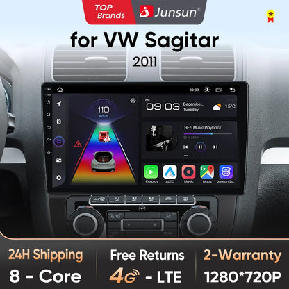 Junsun Wireless CarPlay Android Auto Car Radio For VW Sagitar 2011 GPS Intelligent Systems Smart Autoradio